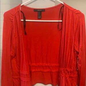 Long sleeve low cut top